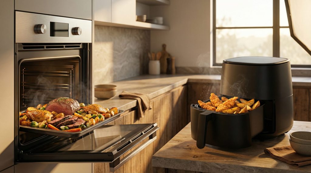 Carnes e Legumes Suculentos no Forno e Airfryer