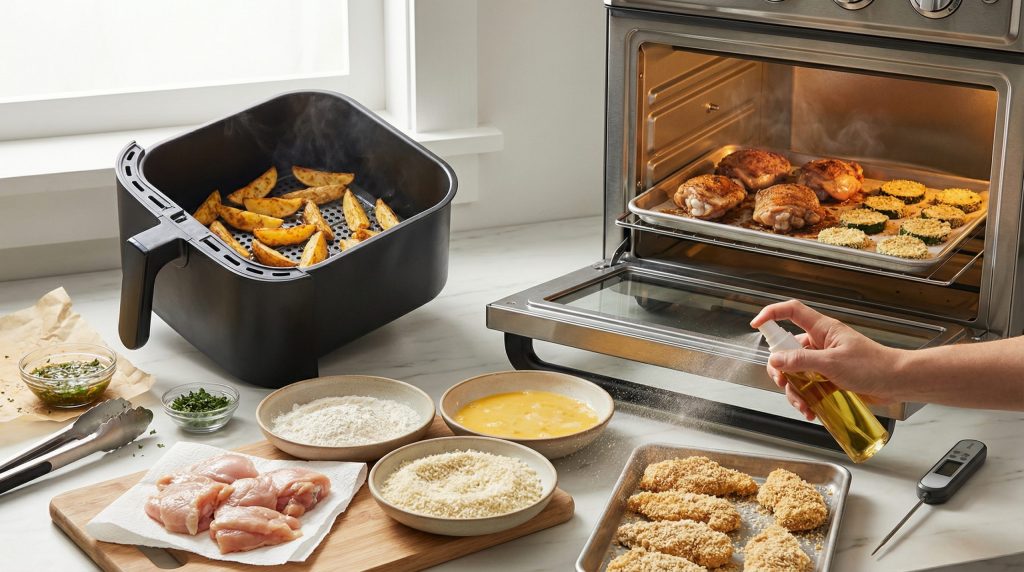 Receitas Crocantes para Forno e Airfryer: O Essencial