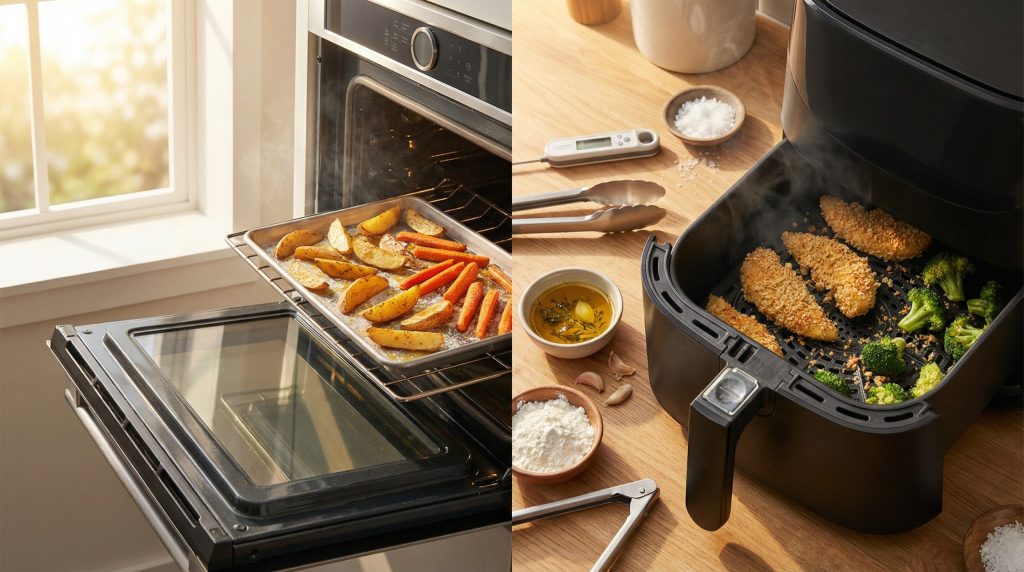 Crocância no Forno e Airfryer: Tempos, Temperos e Truques