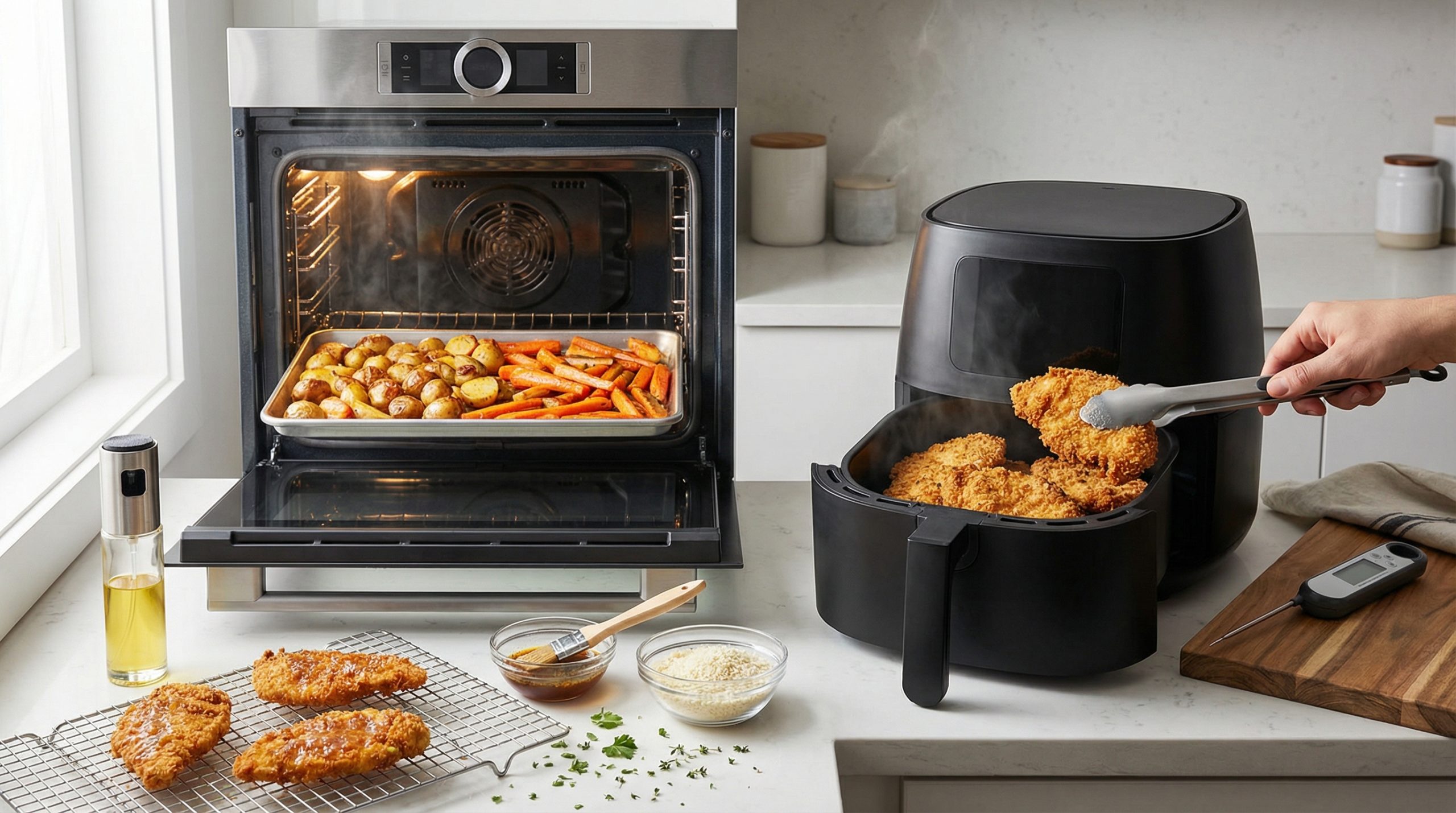 Crocância no Forno e Airfryer: Técnicas e Ajustes Precisos