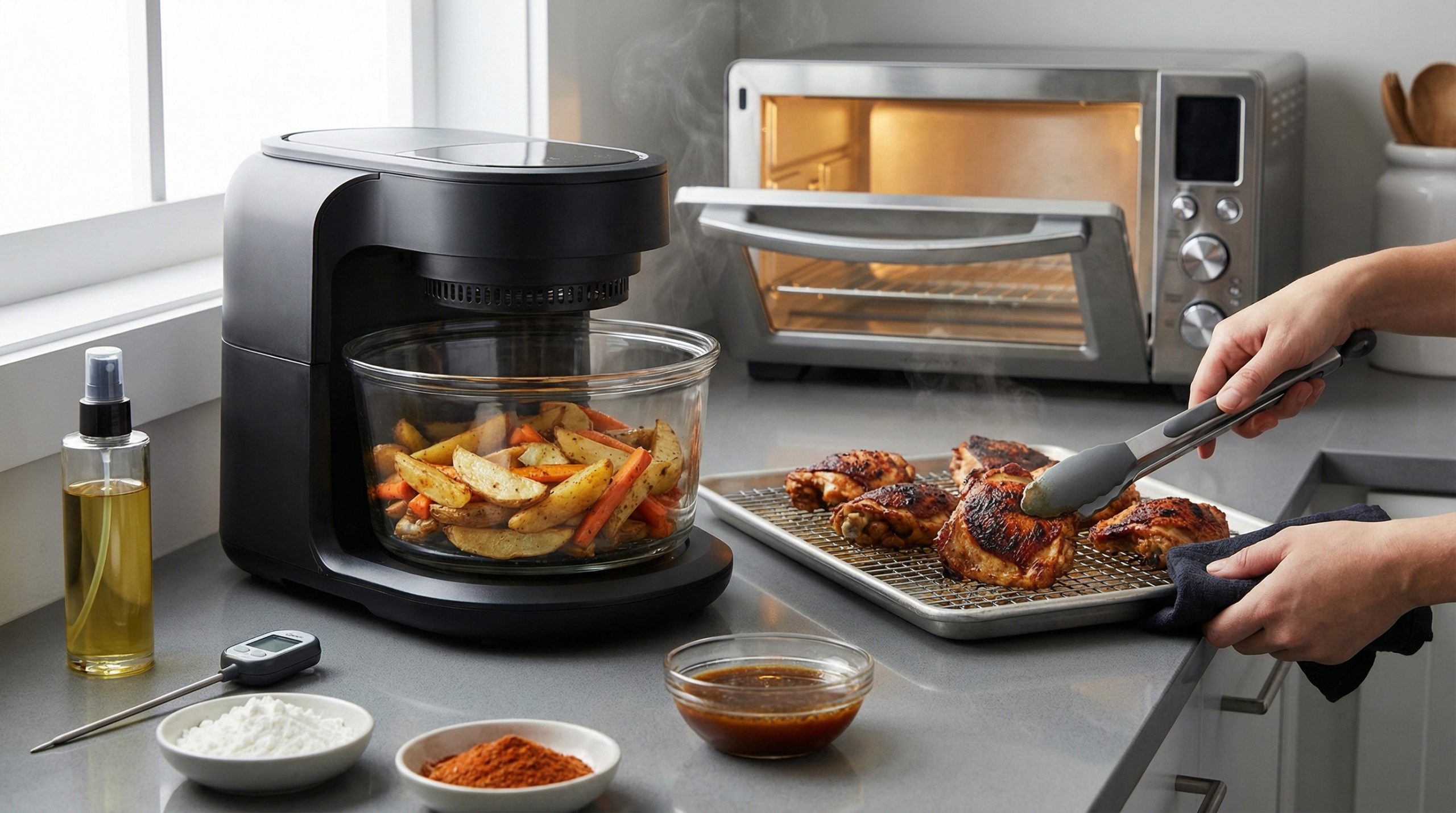 Forno e Airfryer Simplificados para Crocância e Praticidade