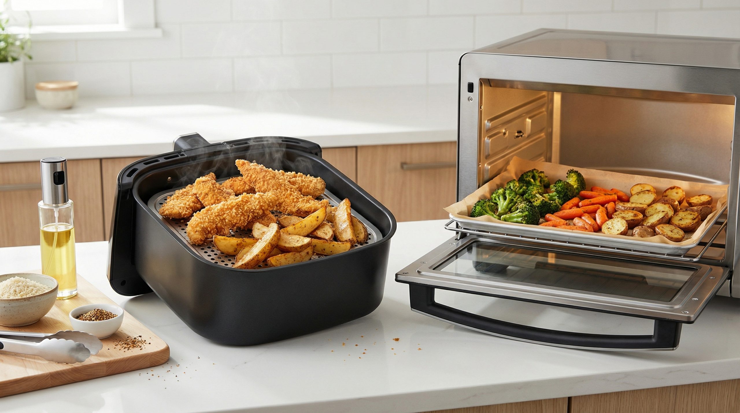 Crocância no Forno e Airfryer: O Essencial para Pratos Sem Bagunça