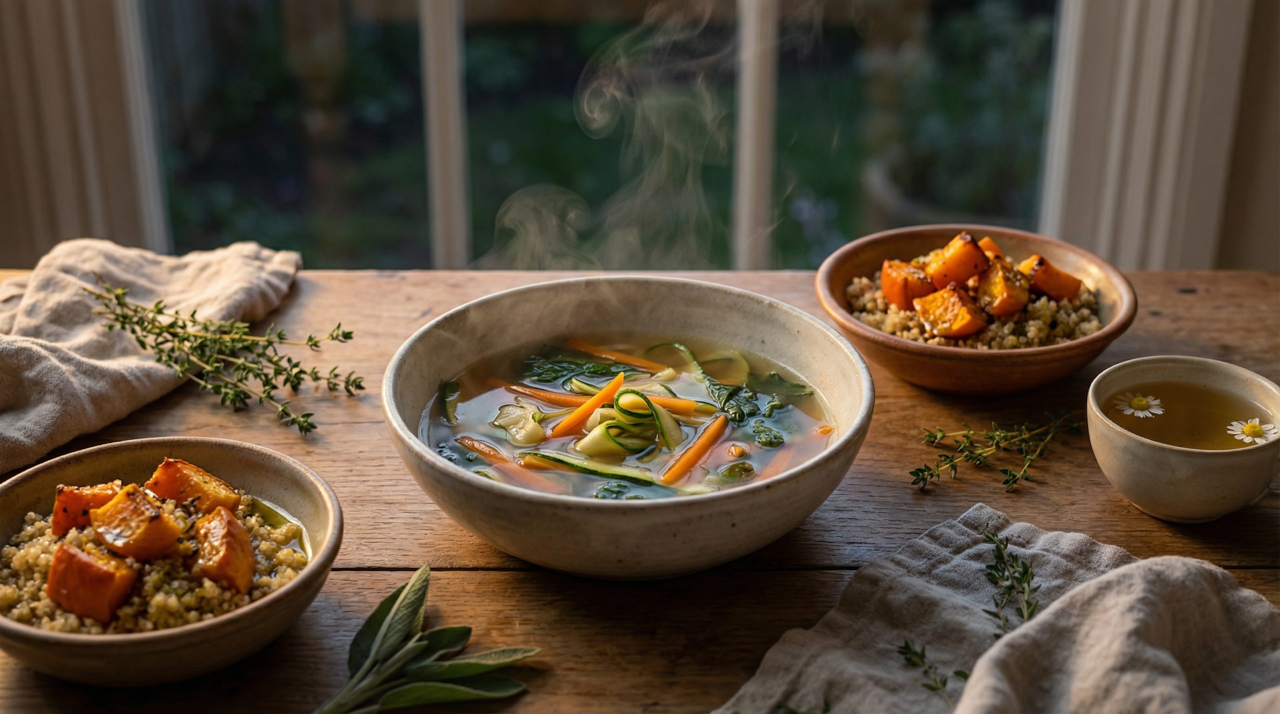 Muito Além da Salada: Jantar Leve com Pratos Quentes